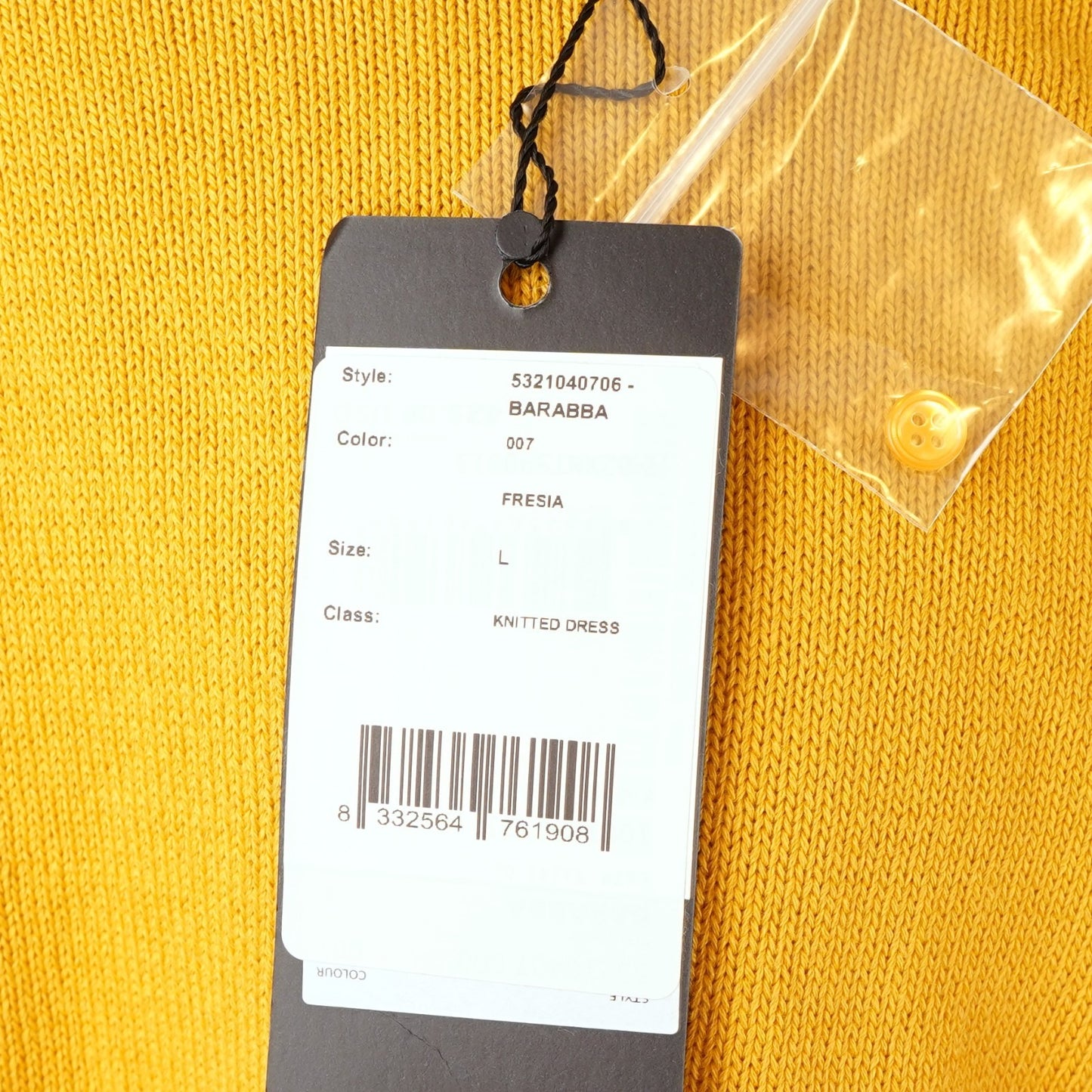 Weekend Max Mara Barbara Knit Layered Dress Mustard Yellow - L
