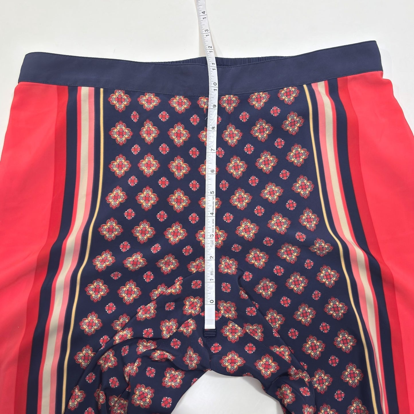 Charter Club Wide Leg Palazzo Trouser Pants Pink Blue Scarf Print - L