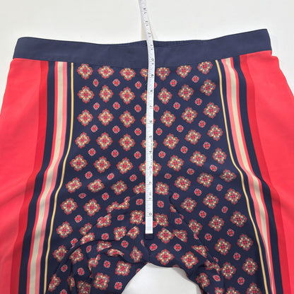 Charter Club Wide Leg Palazzo Trouser Pants Pink Blue Scarf Print - L