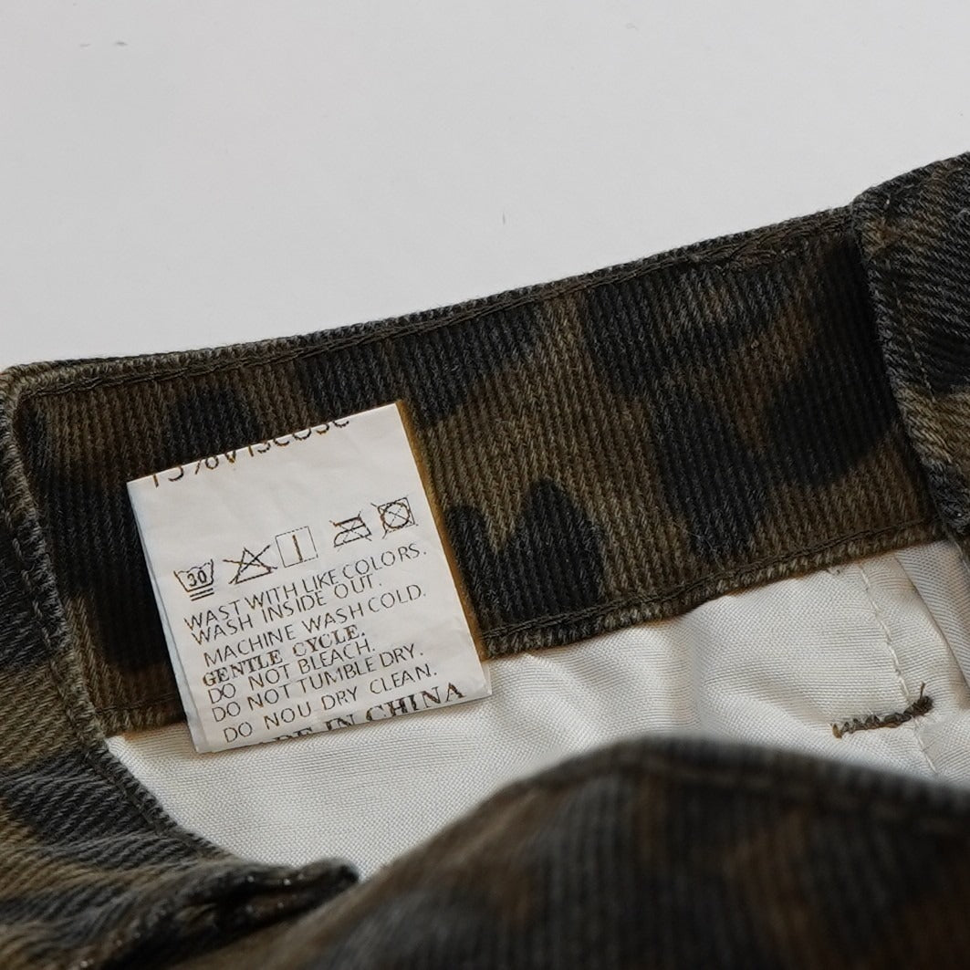 Leopard Print Barrel Leg Jeans Brown Animal Print - M