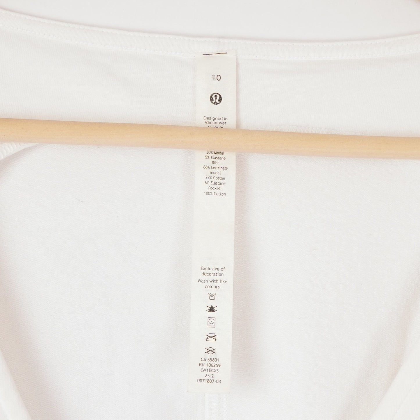 Lululemon French Terry V Neck Romper White Adjustable Waistband - 10