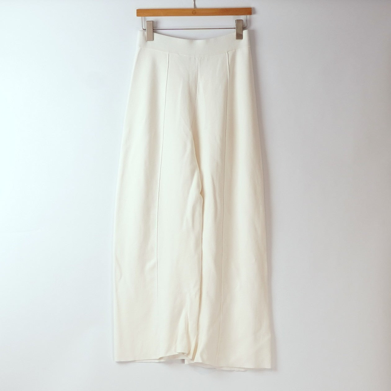 WYETH White Wide Leg Knit Pants - M