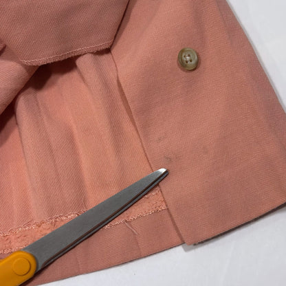 DKNY Pleated Wool Mini Skirt Side Button Detail Pink Vintage 90s Y2K - S