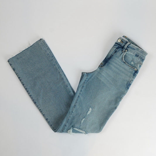 Good American Good Classic Distressed Light Wash Bootcut Jeans - 6/28