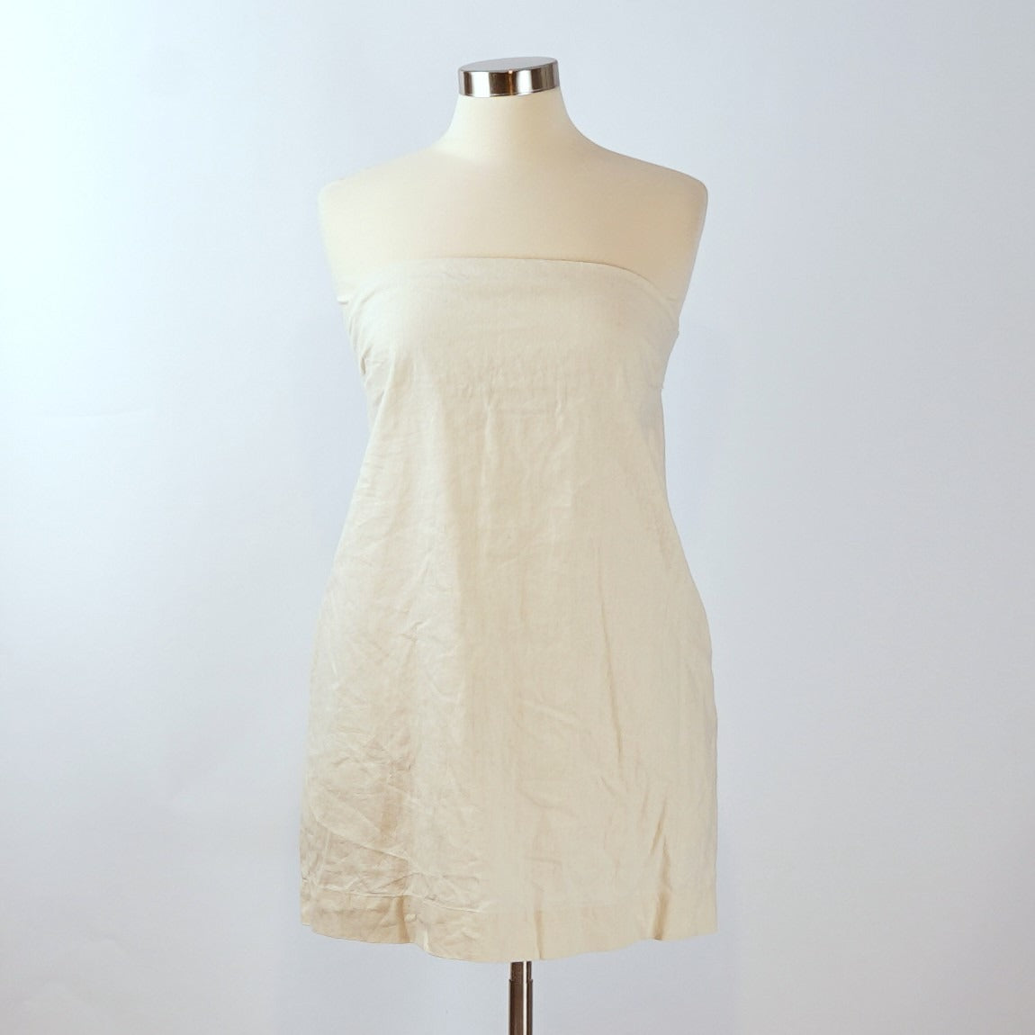 Free People Cotton-Linen Strapless Mini Dress - M