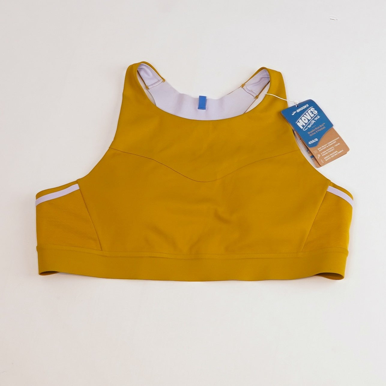 Brooks Drive 3 Pocket Sports Bra Golden Hour Violet Dash - 40 A/B