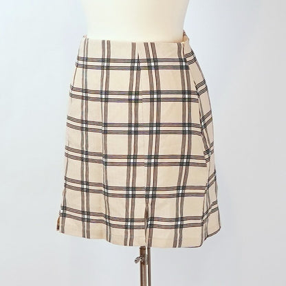 Nasty Gal Beige Tartan Plaid Mini Skirt - 4