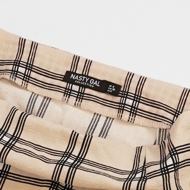 Nasty Gal Beige Tartan Plaid Mini Skirt - 4