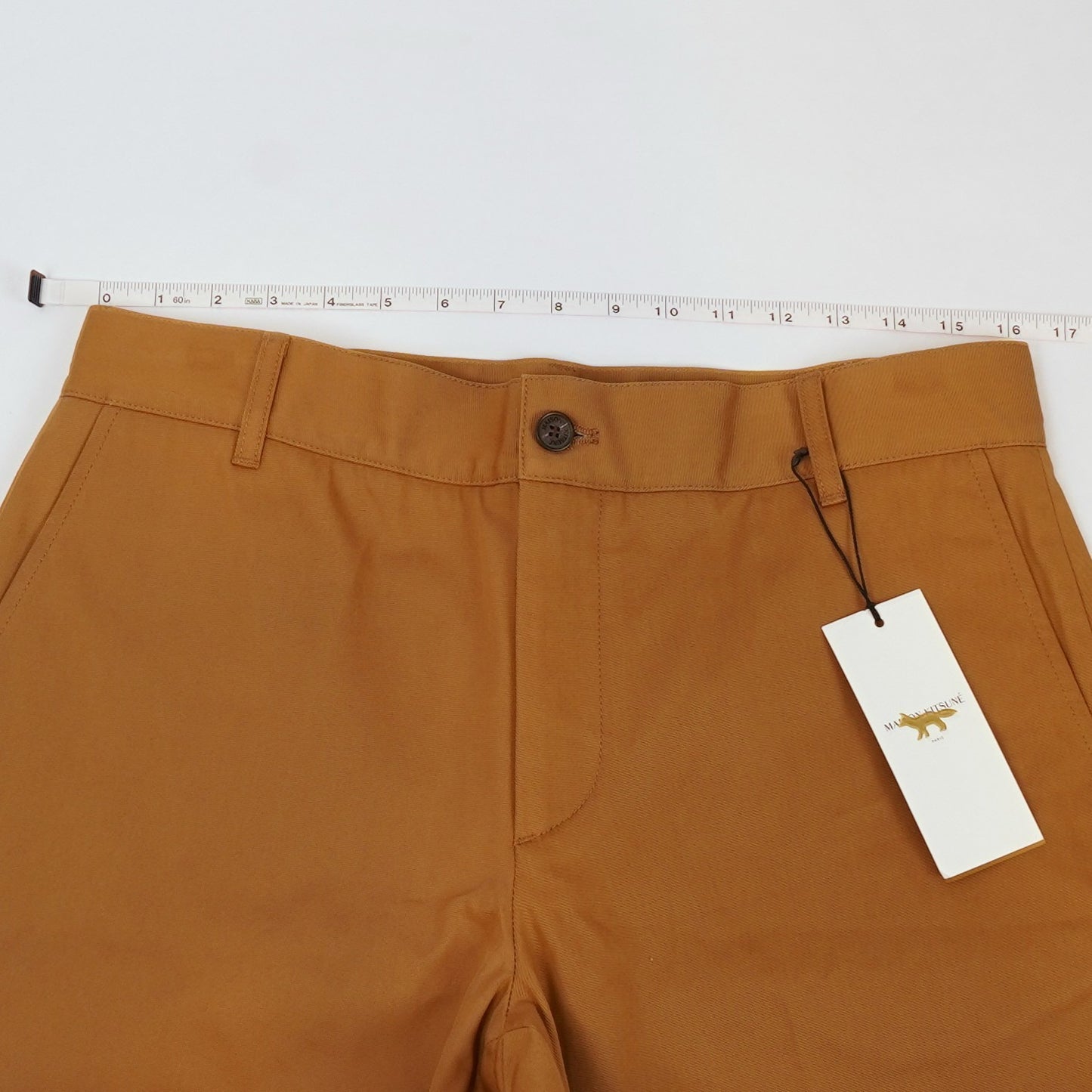 Maison Kitsune Paris Carrot Chino Khaki Pants 27" Inseam - M