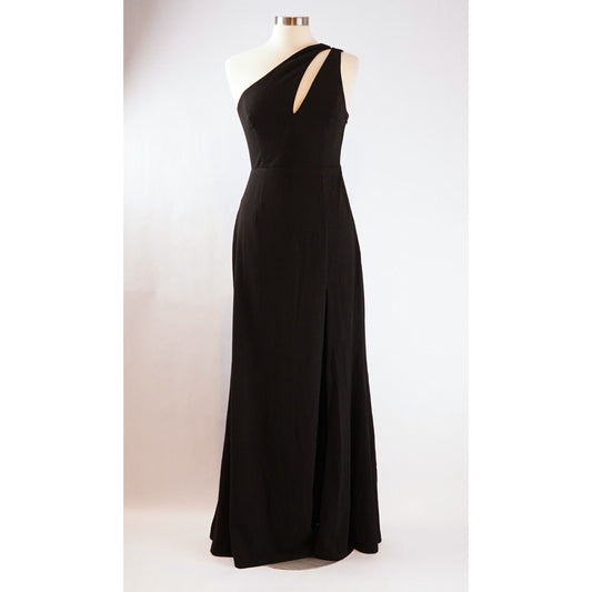 Lulu's Enchanted Energy Black One-Shoulder Maxi Dress - M