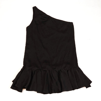 BCBGeneration One Shoulder Ruffle Hem Mini Dress Black - 4