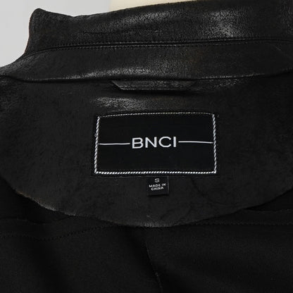 BNCI Vegan Leather Moto Biker Jacket Black - S