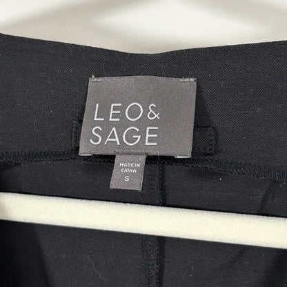 Leo & Sage Sleeveless Wide Leg Jumpsuit V Neck Black Pockets - S