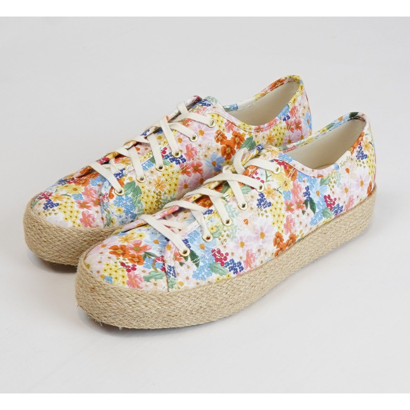 Keds X Rifle Paper Company Triple Kick Jute Margaux Platform Sneakers - 9.5
