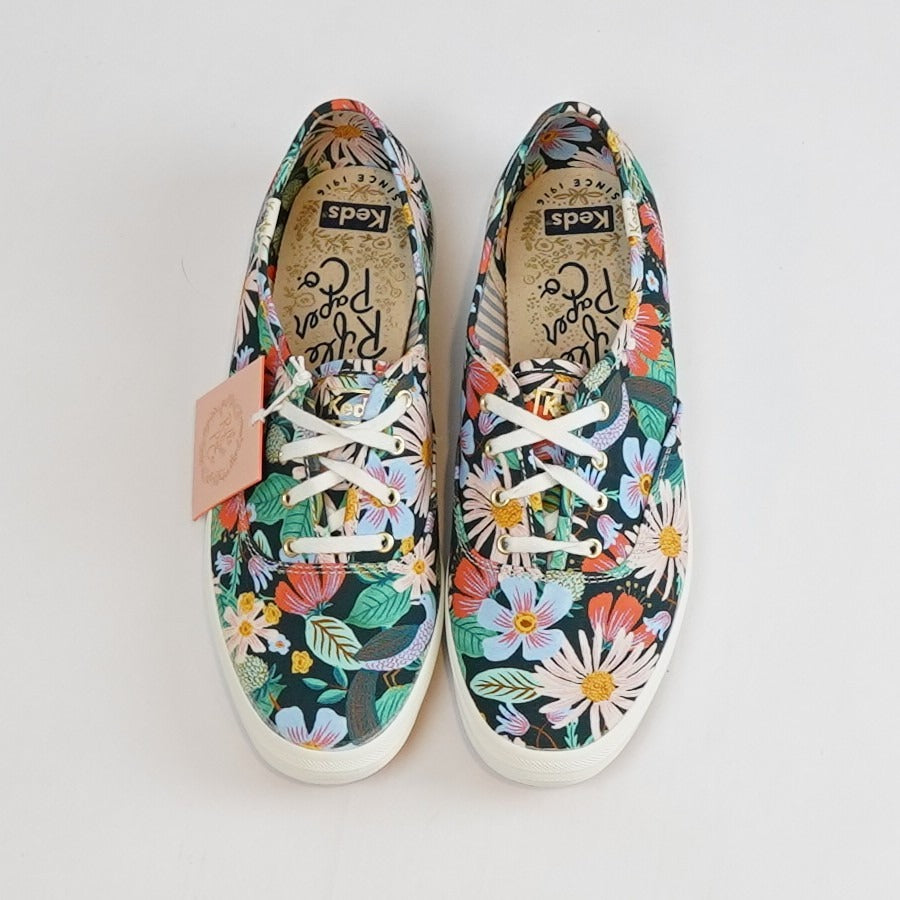 Keds X Rifle Paper Company Champion Dovecote Sneakers Navy Floral - 9.5