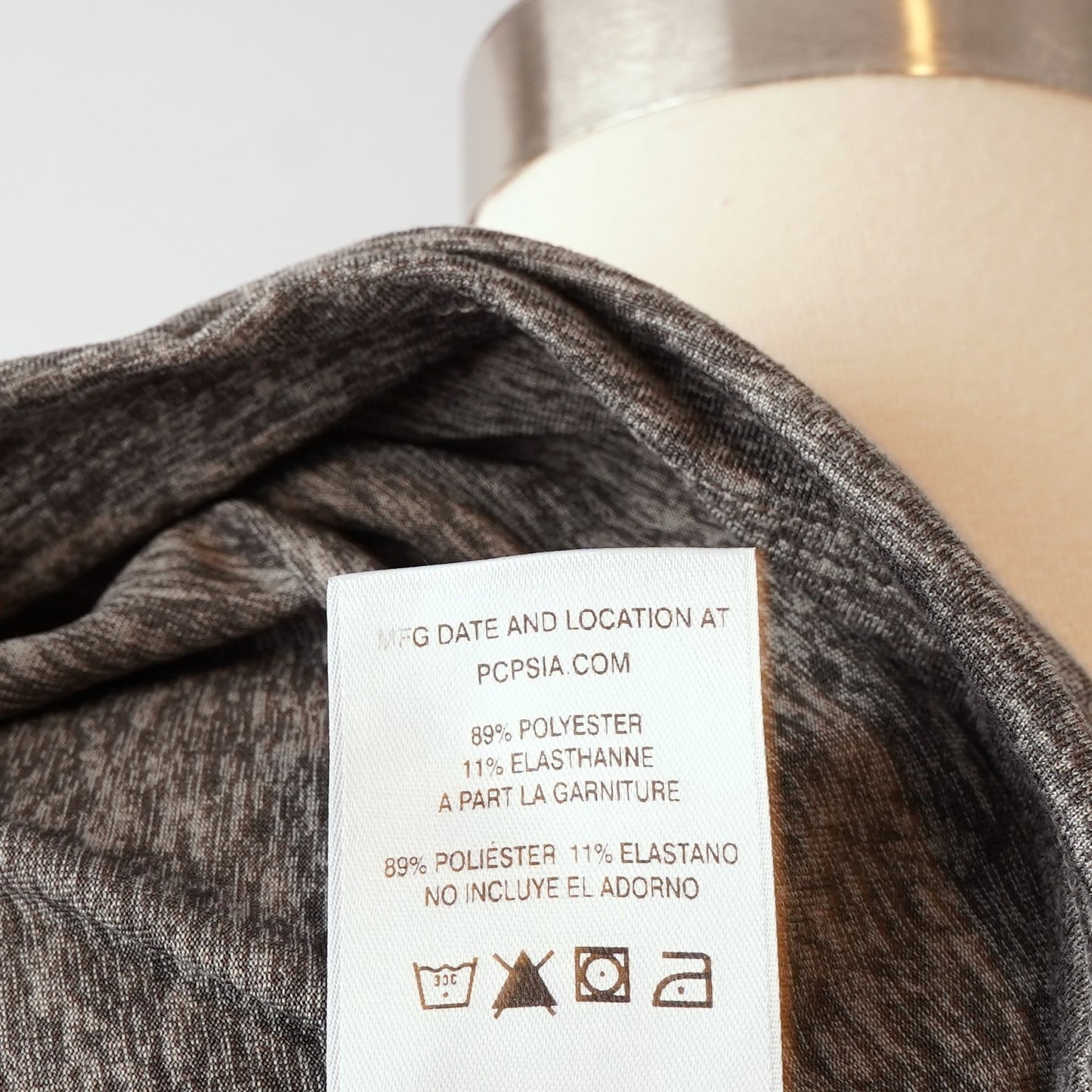 Patagonia Racerback Tank Top Cutout Detail Marled Gray - Medium