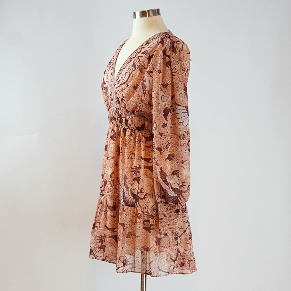 O.P.T One Pretty Time Floral Ruffle Dress NEW DEGAGE - Small