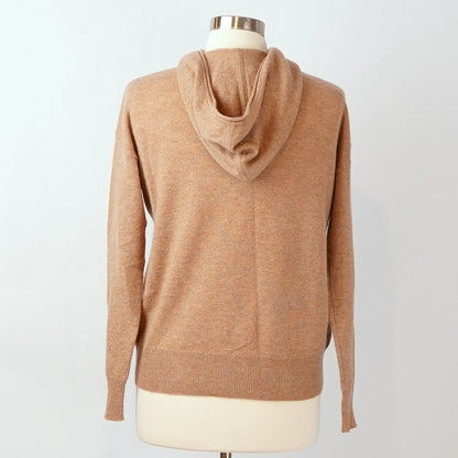 Charter Club Luxury Collection 100% Cashmere Zip Hoodie Brown - S