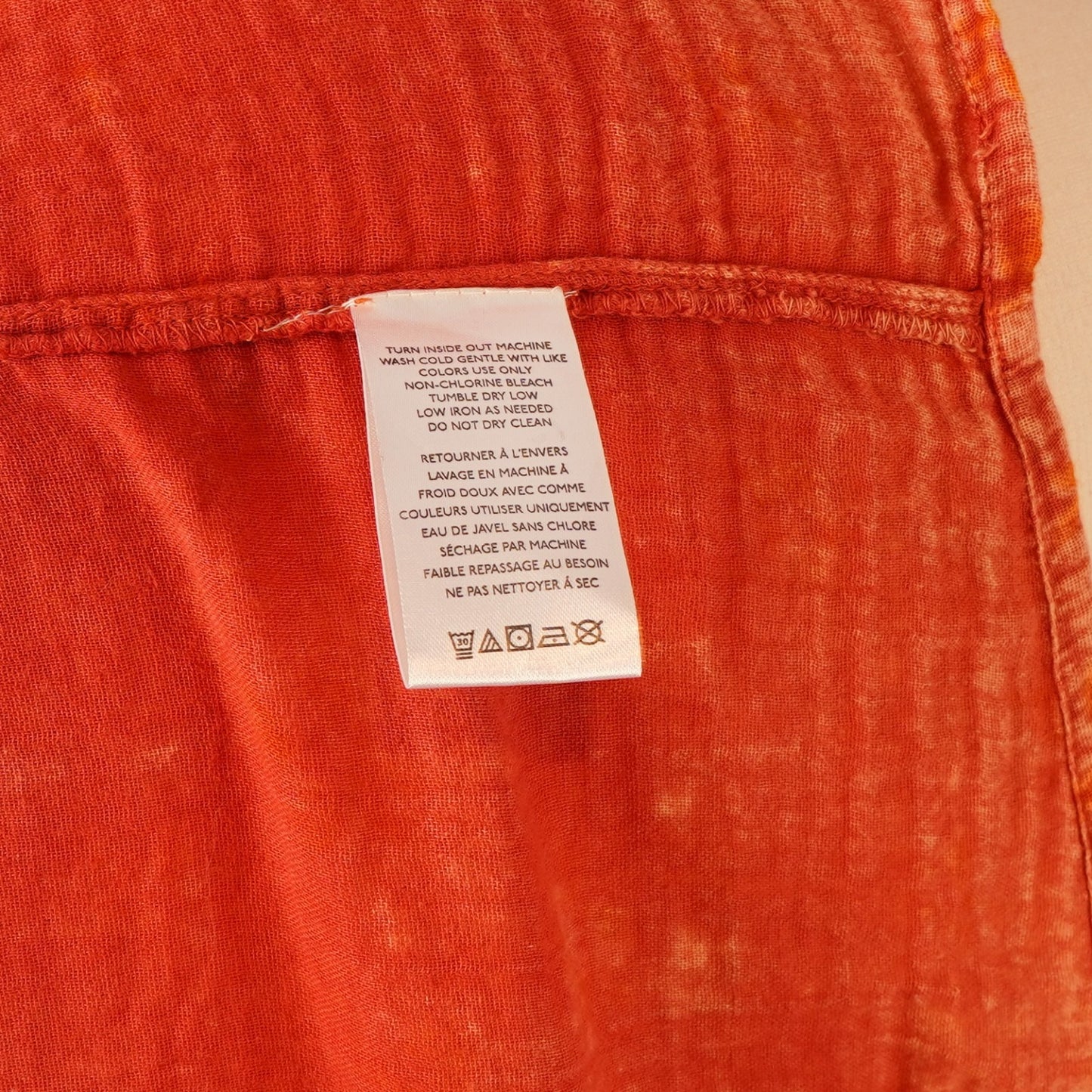 Free People Azure Maxi Dress Orange Gauze Shirred - M