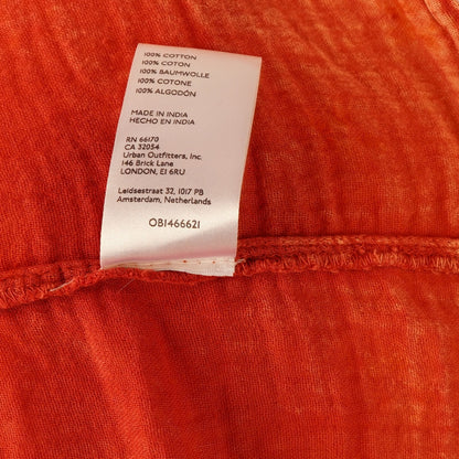 Free People Azure Maxi Dress Orange Gauze Shirred - M