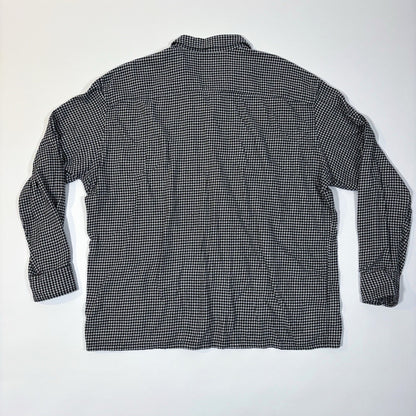 Uniqlo Houndstooth Button Up Long Sleeve Collared Shirt - XL