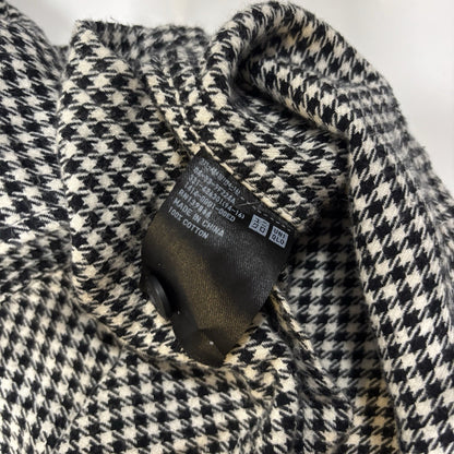 Uniqlo Houndstooth Button Up Long Sleeve Collared Shirt - XL