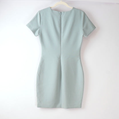 LIKELY Manhattan Short Sleeve Mini Sheath Dress Aqua Marine - 6
