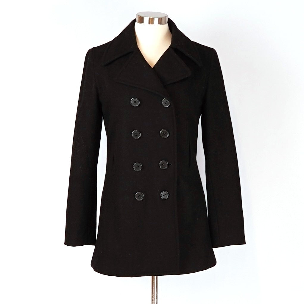 J Crew Factory Wool Peacoat Black *Imperfect* - S
