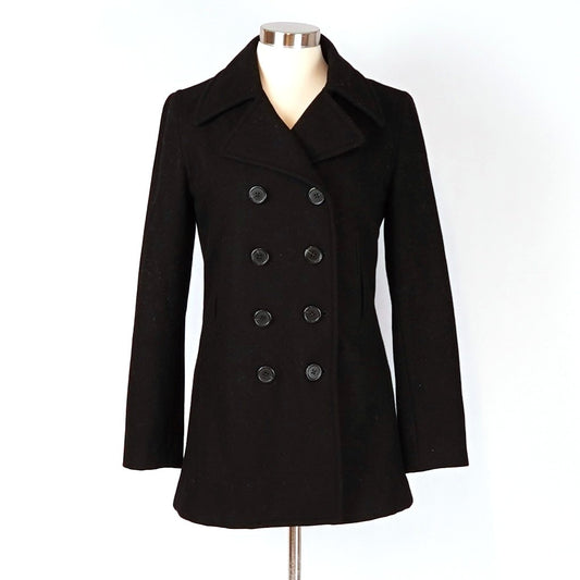 J Crew Factory Wool Peacoat Black *Imperfect* - S