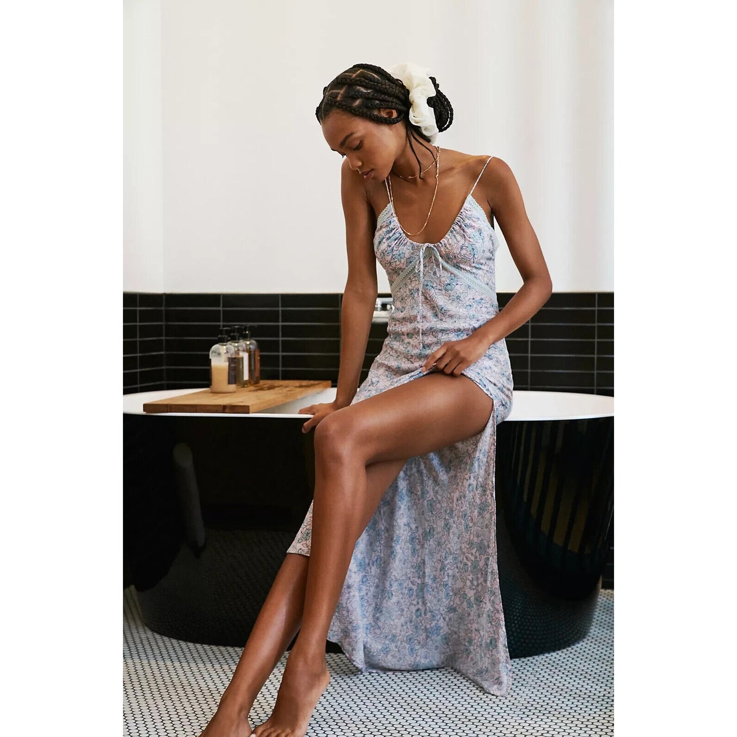 Free People Floral All I Wanted Maxi Slip Dress - XS