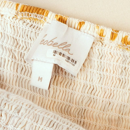 Cleobella Shae Midi Dress Yellow Watercolor Ikat Print - M