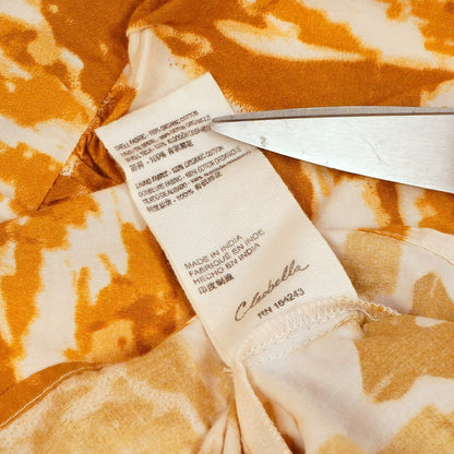 Cleobella Shae Midi Dress Yellow Watercolor Ikat Print - M