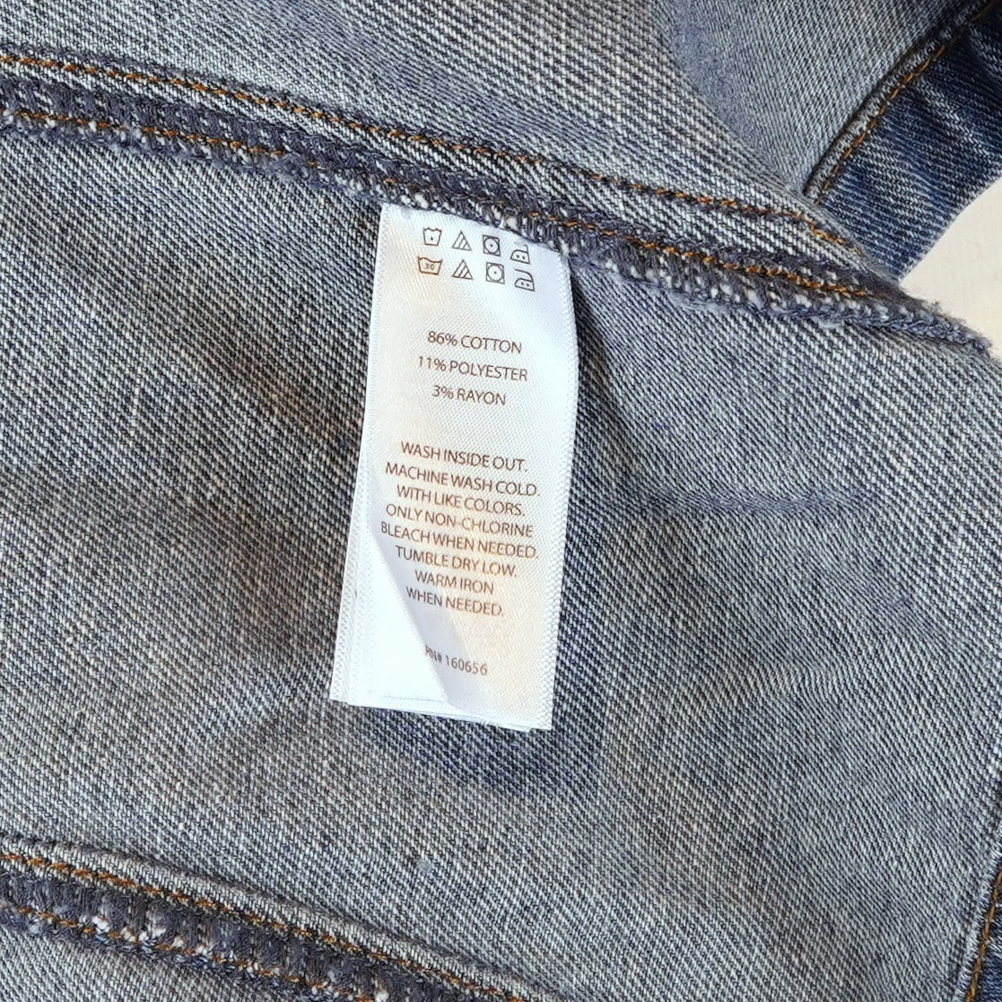Sincerely Jules Fitted Denim Vest Gold Buttons - M