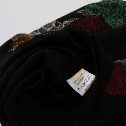 Petit Pois x Viviana G Sleeveless High Collar Top Black Floral Mesh - M