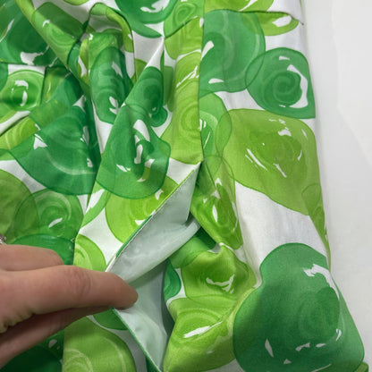 London Times Sheath Dress V Neck Abstract Bubble Green White - 4