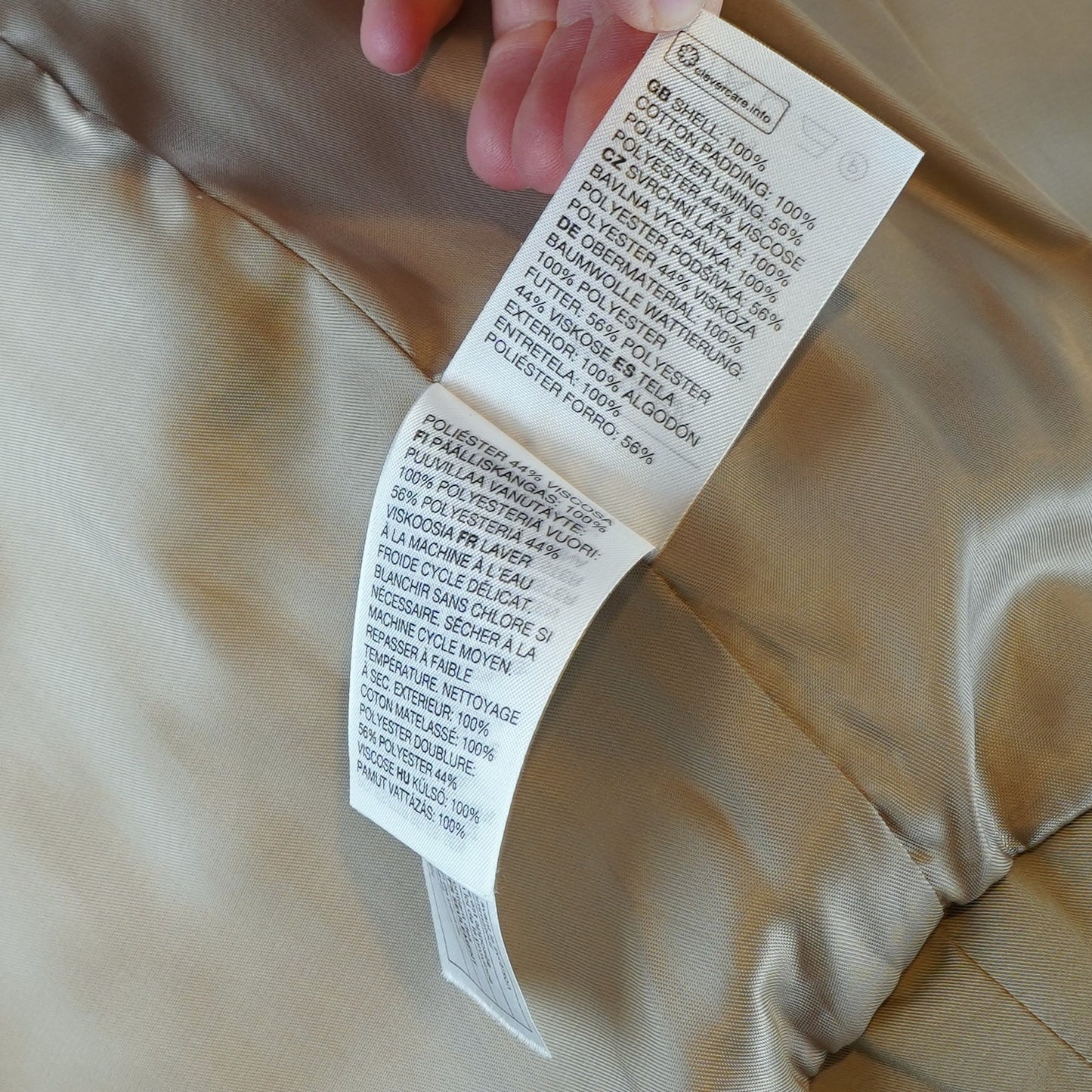 & Other Stories Oversized Floral Quilted Jacket Beige - 6