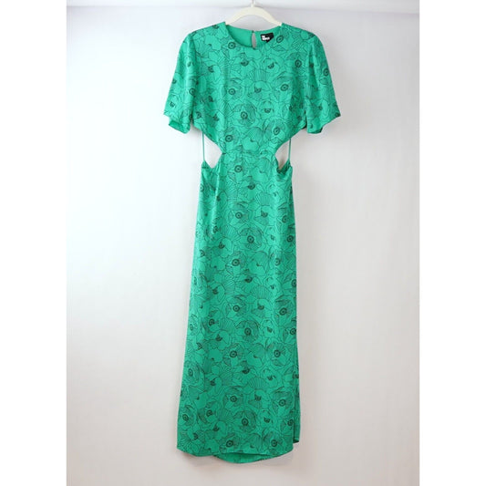 The Kooples Floral Poppy Cutout Midi Dress - S