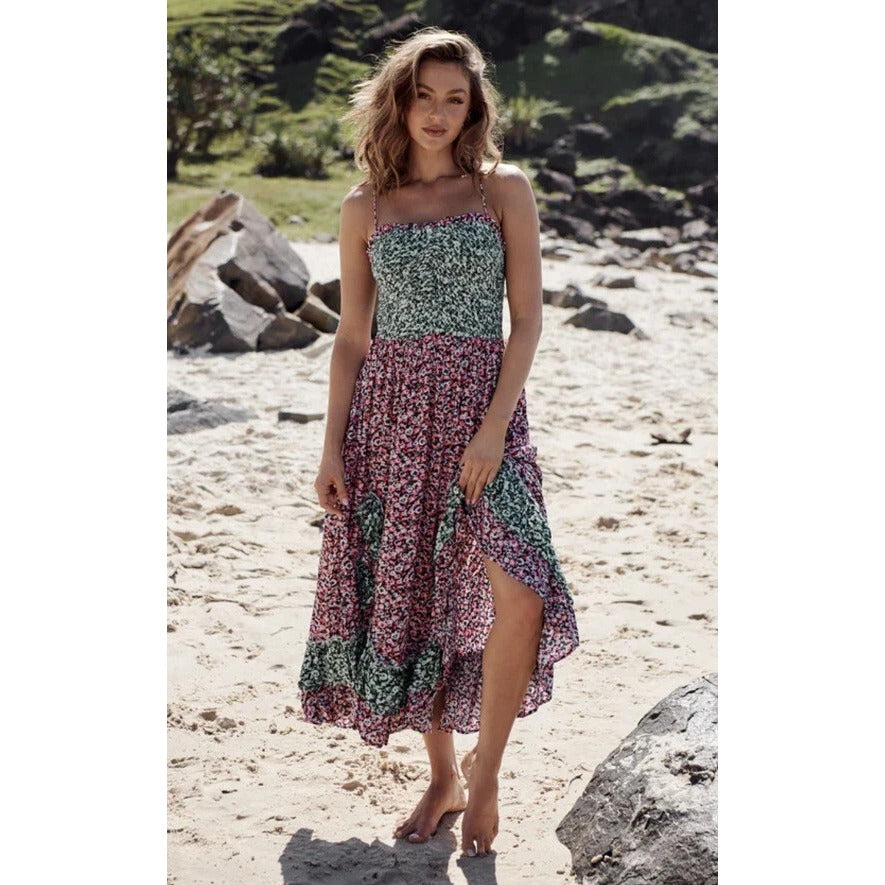 Free People One I Love Ditsy Floral Midi Dress - S