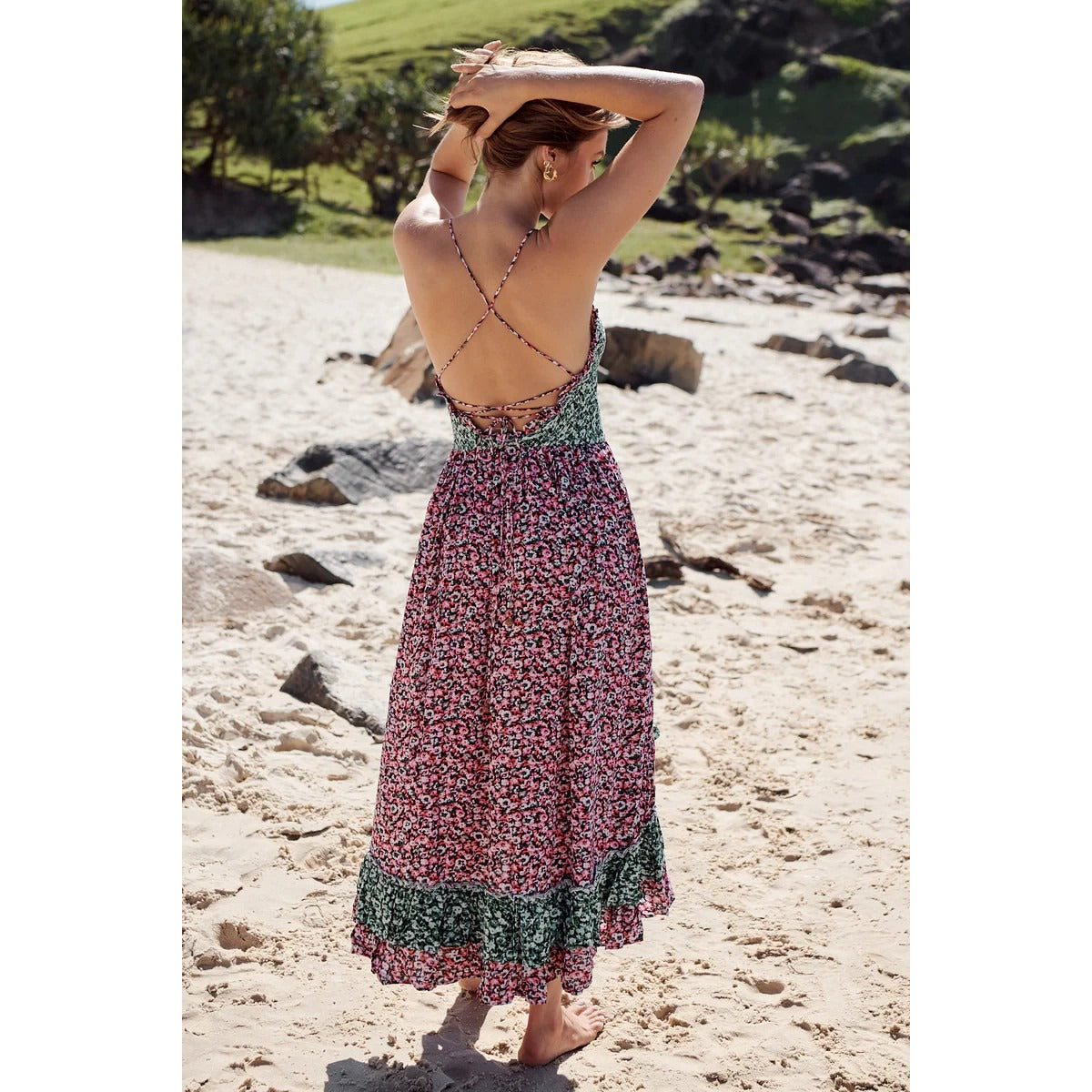 Free People One I Love Ditsy Floral Midi Dress - S