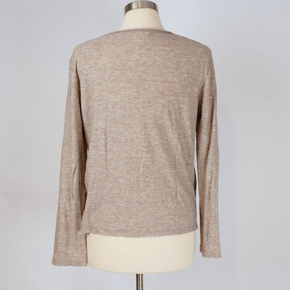 James Perse Slub Long Sleeve Crew Light Tan - L