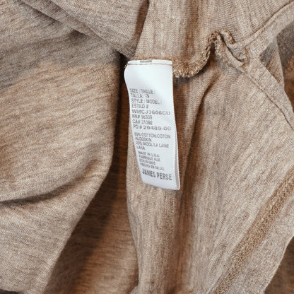 James Perse Slub Long Sleeve Crew Light Tan - L