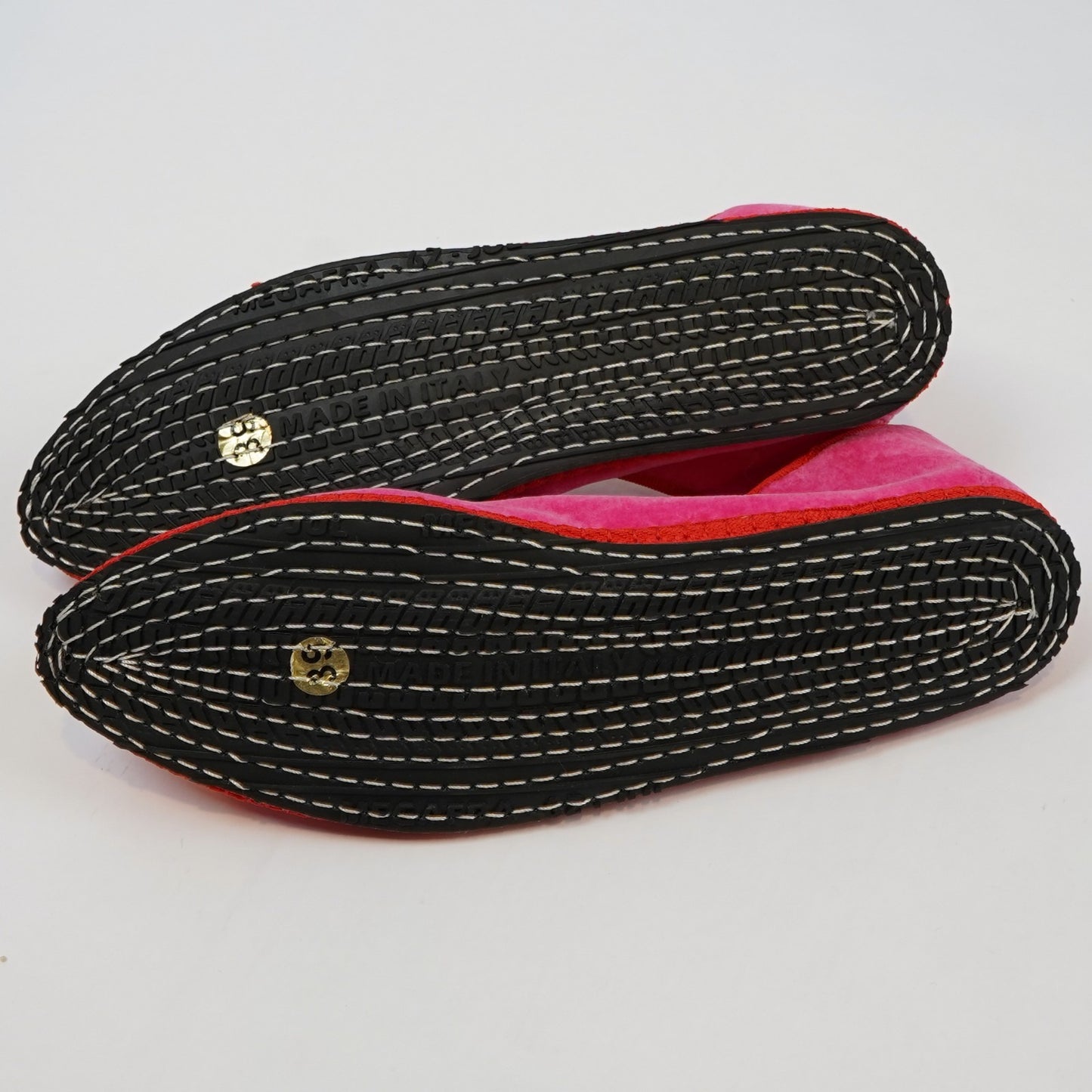 LAGRUA Capri Friulana Frulane Flats Pink Velvet Made in Italy - Size 39 / US 8.5