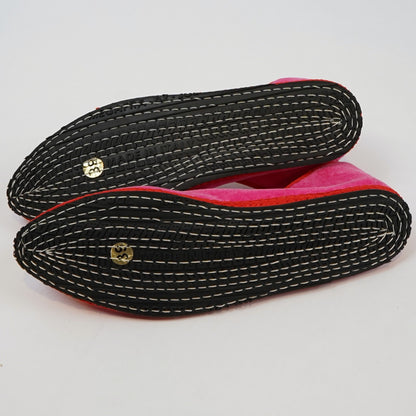 LAGRUA Capri Friulana Frulane Flats Pink Velvet Made in Italy - Size 39 / US 8.5