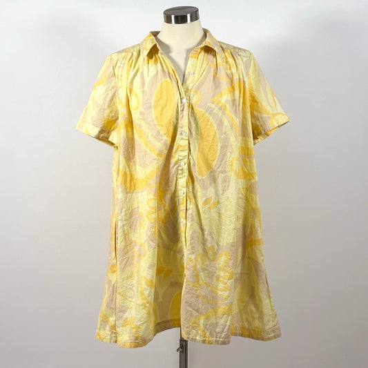 1 STATE Pastel Yellow Groovy Cotton Shirt Dress - L