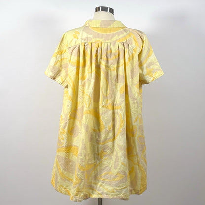 1 STATE Pastel Yellow Groovy Cotton Shirt Dress - L