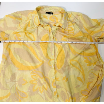 1 STATE Pastel Yellow Groovy Cotton Shirt Dress - L
