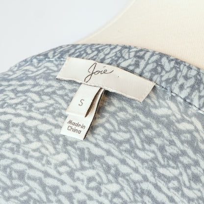 Joie Parmena Sheer Blue 100% Silk Long Sleeve Blouse - S