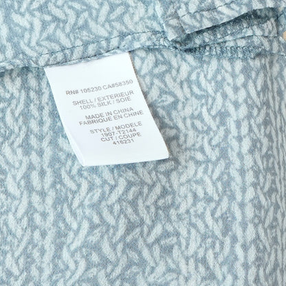 Joie Parmena Sheer Blue 100% Silk Long Sleeve Blouse - S