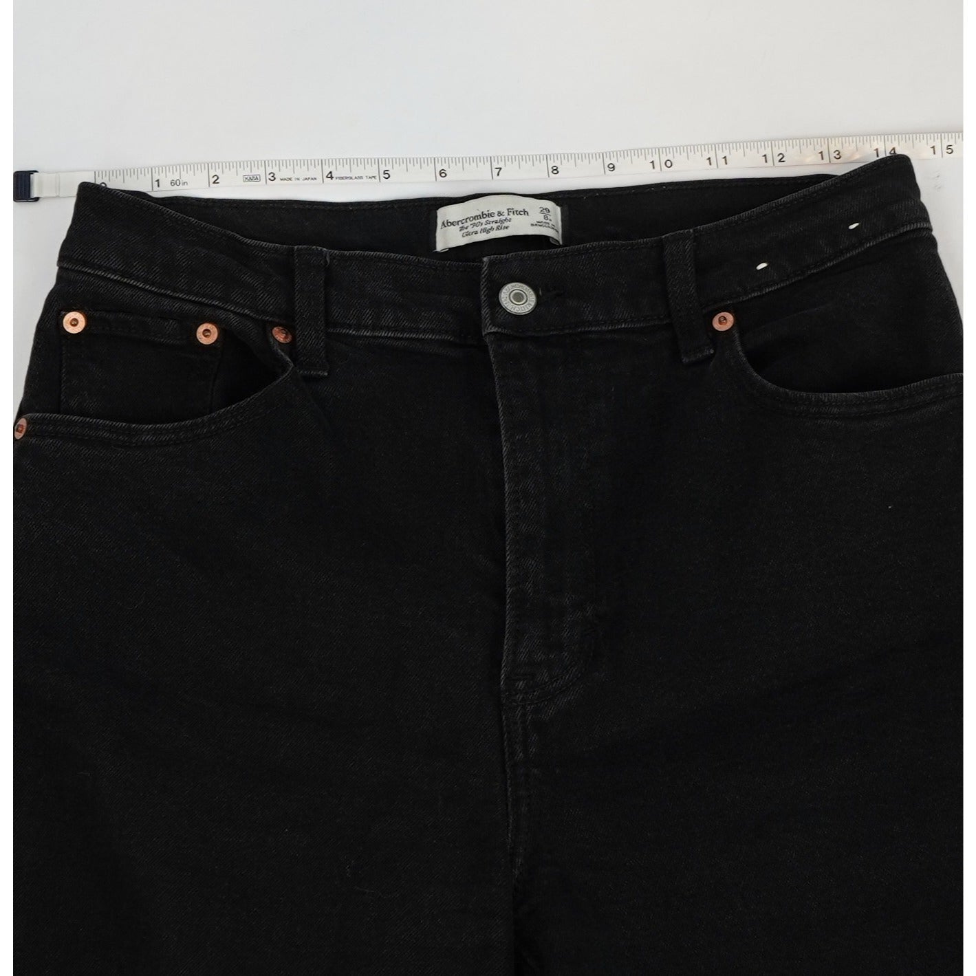 Abercrombie & Fitch 90's Straight Ultra High Rise Jeans Black - 29