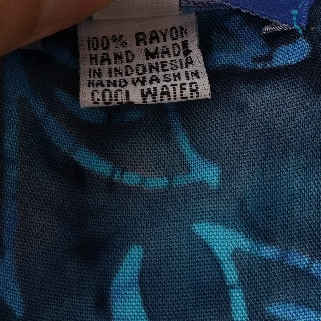 Mexicali Blues Button Front Midi Maxi Dress Sunflower Blue Tie Dye - S